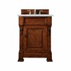 James Martin Vanities Brookfield 26in Single Vanity, Warm Cherry w/ 3 CM Ethereal Noctis Quartz Top 147-114-V26-WCH-3ENC